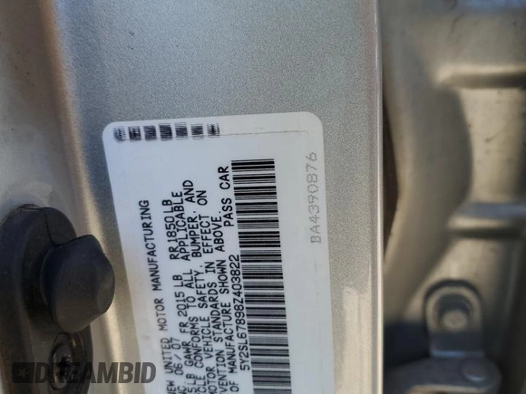 2008 Pontiac Vibe with VIN 5Y2SL67898Z403822, listed as a Copart auction lot 46103535 with 106,496 mi miles and Salvage Title. Bid and sale history available at DreamBid. Image 13.