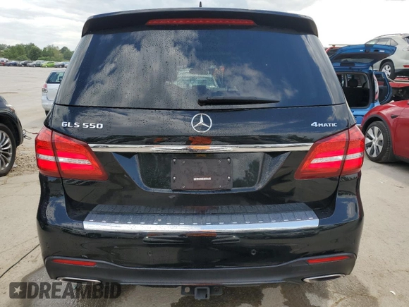2018 Mercedes-Benz GLS 550 with VIN 4JGDF7DE3JB025569, listed as a Copart auction lot 59943684 with 73,074 mi miles and Salvage Title. Bid and sale history available at DreamBid. Image 6.