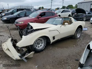 1981 Chevrolet Corvette with VIN 1G1AY8766BS411652, listed as a Copart auction lot 65243964 with 43,893 mi miles and Salvage Title. Bid and sale history available at carsss.com. Image 1.
