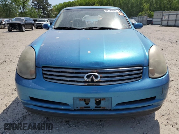 2003 Infiniti G35 w/Leather with VIN JNKCV51E33M302464, listed as a Copart auction lot 53790635 with 86,270 mi miles and Salvage Title. Bid and sale history available at DreamBid. Image 5.