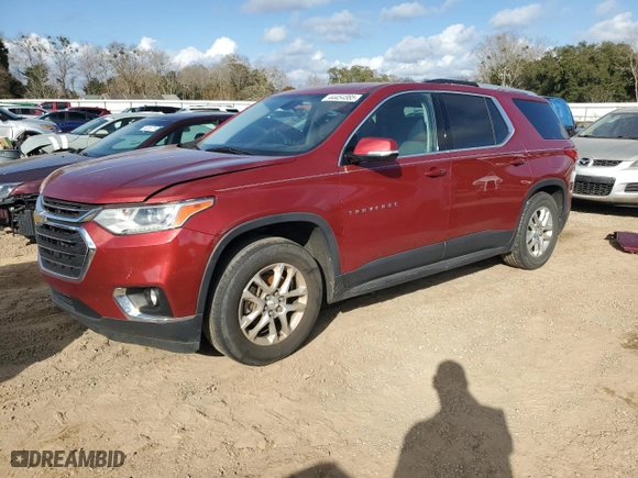 2018 Chevrolet Traverse LT Cloth with VIN 1GNEVGKW8JJ118897, listed as a Copart auction lot 44454885 with 128,814 mi miles and Salvage Title. Bid and sale history available at carsss.com. Image 1.