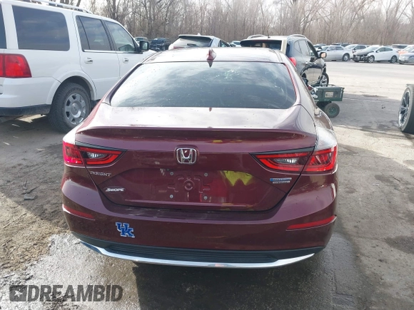 2019 Honda Insight Touring with VIN 19XZE4F95KE020308, listed as a IAAI auction lot 41814069 with 62,680 mi miles and . Bid and sale history available at carsss.com. Image 16.