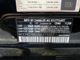 2010 Mercedes-Benz S-Class S 550 with VIN WDDNG7BB3AA311027, listed as a Copart auction lot 84107444 with 117,257 mi miles and Salvage Title. Bid and sale history available at carsss.com. Image 12.