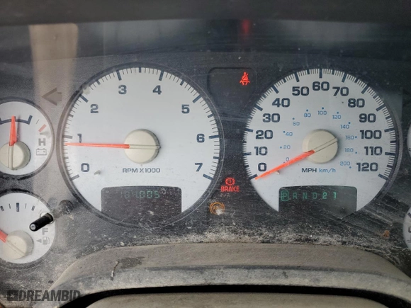 2003 Dodge Ram 1500 ST with VIN 1D7HA16N53J648463, listed as a Copart auction lot 52081395 with 184,005 mi miles and Salvage Title. Bid and sale history available at carsss.com. Image 9.