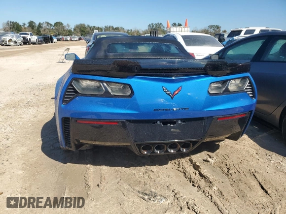 2016 Chevrolet Corvette Z06 3LZ with VIN 1G1YU3D65G5600476, listed as a Copart auction lot 74368294 with 0 mi miles and Salvage Title. Bid and sale history available at carsss.com. Image 6.