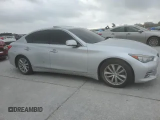 2015 Infiniti Q50 with VIN JN1BV7AP6FM342670, listed as a Copart auction lot 50789215 with 121,117 mi miles and Salvage Title. Bid and sale history available at DreamBid. Image 4.