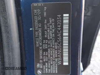 2010 BMW 5 Series 528i with VIN WBANU5C56AC442034, listed as a Copart auction lot 83315124 with 167,348 mi miles and Salvage Title. Bid and sale history available at carsss.com. Image 14.