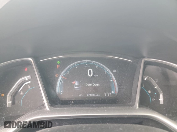 2018 Honda Civic EX with VIN 2HGFC2F7XJH598212, listed as a Copart auction lot 50825105 with 71,888 mi miles and Clean Title. Bid and sale history available at DreamBid. Image 9.