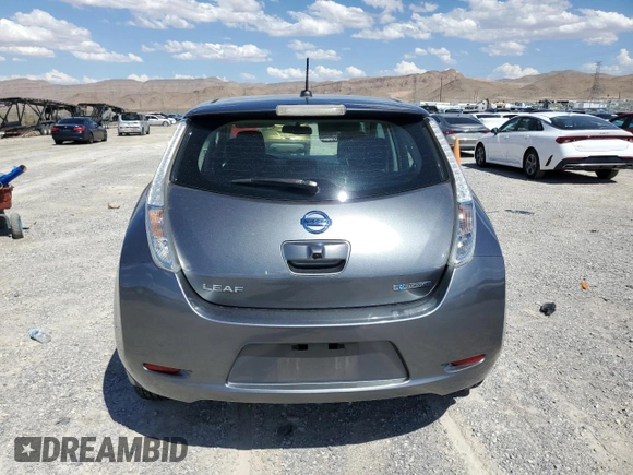 2015 Nissan LEAF SV with VIN 1N4AZ0CP1FC309007, listed as a Copart auction lot 63433853 with 75,480 mi miles. Bid and sale history available at carsss.com. Image 6.