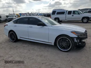 2018 Genesis G80 3.3T Sport with VIN KMHGN4JB3JU229172, listed as a Copart auction lot 79942754 with 106,202 mi miles and Salvage Title. Bid and sale history available at carsss.com. Image 4.