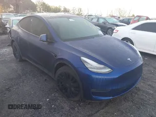 2021 Tesla Model Y Long Range with VIN 5YJYGDEE0MF066727, listed as a IAAI auction lot 41739686 with Not Provided miles. Bid and sale history available at carsss.com. Image 1.
