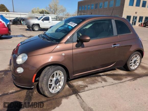 2013 FIAT 500 Pop with VIN 3C3CFFAR4DT714691, listed as a Copart auction lot 53346175 with 83,256 mi miles and Salvage Title. Bid and sale history available at carsss.com. Image 1.