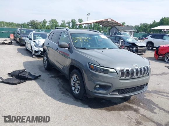 2020 Jeep Cherokee Latitude Plus with VIN 1C4PJMLB0LD651125, listed as a IAAI auction lot 42480253 with 105,649 mi miles and . Bid and sale history available at DreamBid. Image 1.