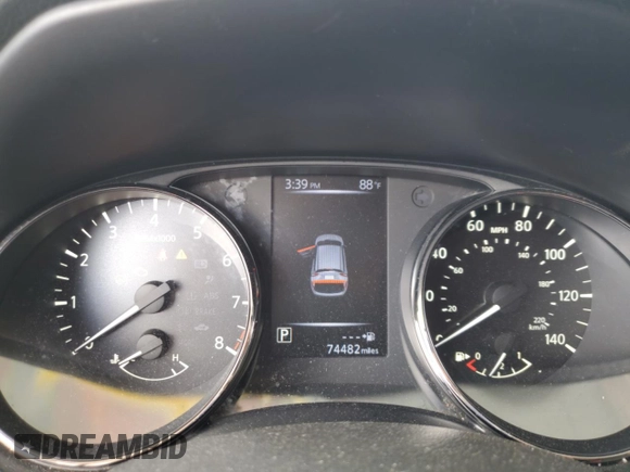 2017 Nissan Rogue SV with VIN JN1BJ1CP0HW007398, listed as a Copart auction lot 54444005 with 74,482 mi miles and Salvage title. Bid and sale history available at DreamBid. Image 9.