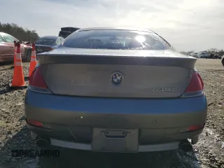 2005 BMW 6 Series 645Ci with VIN WBAEH73495B193487, listed as a Copart auction lot 88299505 with 57,967 mi miles and Salvage Title. Bid and sale history available at carsss.com. Image 6.