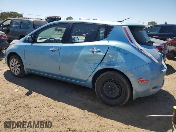 2015 Nissan LEAF S with VIN 1N4AZ0CP0FC310990, listed as a Copart auction lot 64315325 with 80,860 mi miles and Salvage title. Bid and sale history available at DreamBid. Image 2.