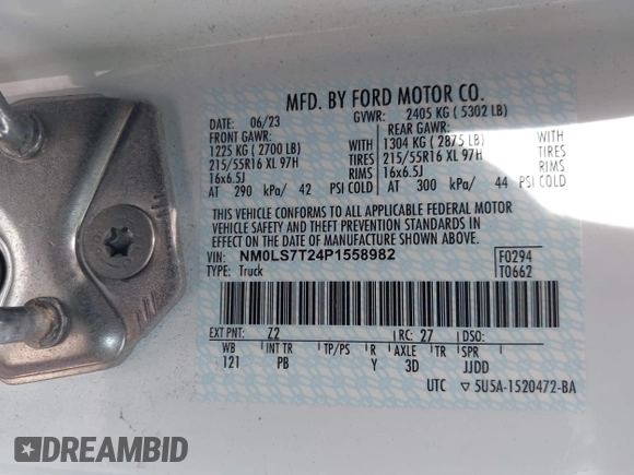 2023 Ford Transit Connect XLT с VIN NM0LS7T24P1558982, выставлен на аукционе IAAI как лот 42079482 с пробегом 36 376 миль миль и . История ставок и продаж доступна на DreamBid. Изображение 9.