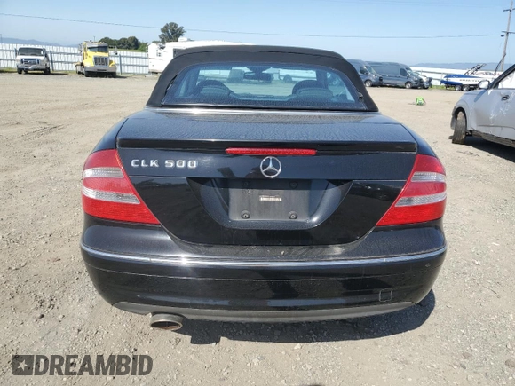2005 Mercedes-Benz CLK 500 with VIN WDBTK75GX5T045859, listed as a Copart auction lot 51100995 with 130,761 mi miles and Salvage title. Bid and sale history available at DreamBid. Image 6.
