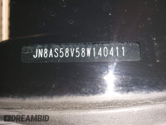 2008 Nissan Rogue SL with VIN JN8AS58V58W140411, listed as a IAAI auction lot 41823823 with 165,565 mi miles and . Bid and sale history available at DreamBid. Image 17.
