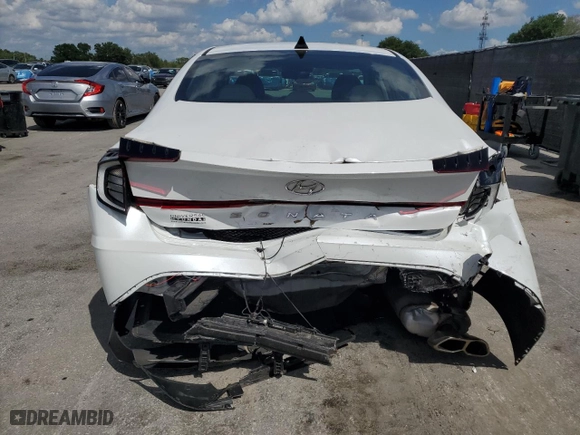 2021 Hyundai Sonata SEL with VIN 5NPEL4JA9MH107603, listed as a Copart auction lot 51212815 with 38,508 mi miles and Salvage Title. Bid and sale history available at carsss.com. Image 6.