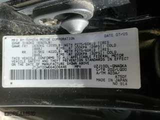 2006 Lexus LX 470 with VIN JTJHT00W664006446, listed as a Copart auction lot 73165774 with 294,950 mi miles and Salvage Title. Bid and sale history available at carsss.com. Image 13.