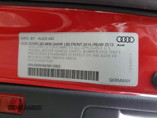 2020 Audi A4 Premium with VIN WAUDNAF44LN012952, listed as a Copart auction lot 61157835 with 37,027 mi miles and Salvage title. Bid and sale history available at DreamBid. Image 13.