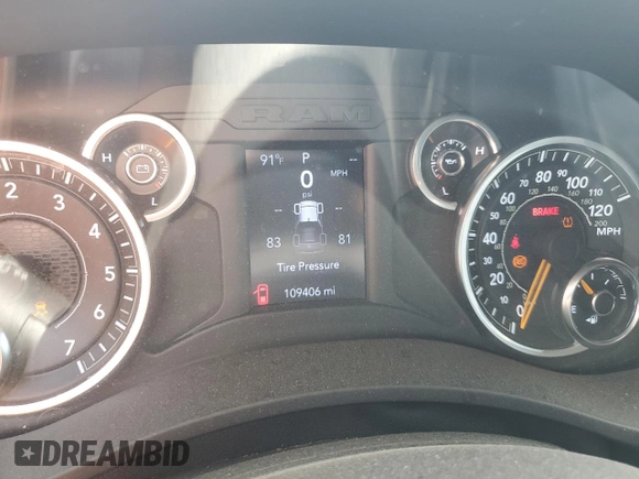 2022 Ram 2500 Tradesman with VIN 3C6UR5CJ2NG130476, listed as a Copart auction lot 65908945 with 109,406 mi miles and Clean title. Bid and sale history available at DreamBid. Image 9.