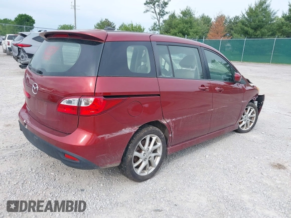 2012 Mazda 5 Grand Touring with VIN JM1CW2DL8C0142483, listed as a IAAI auction lot 42258349 with 144,547 mi miles and . Bid and sale history available at DreamBid. Image 4.