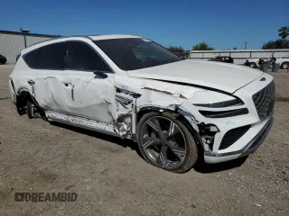 2025 Genesis GV80 Prestige with VIN KMUHEESC5SU221448, listed as a Copart auction lot 48557875 with 10,971 mi miles and Salvage Title. Bid and sale history available at DreamBid. Image 4.