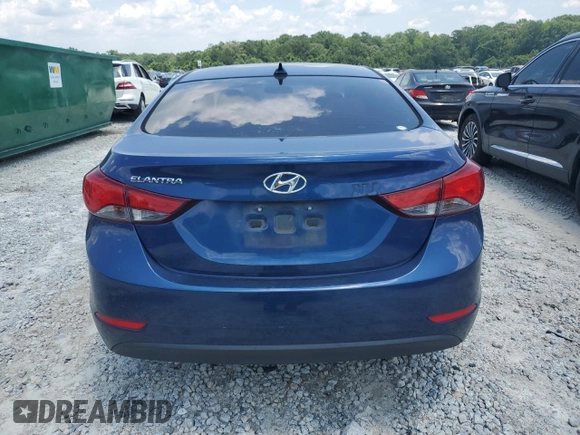 2016 Hyundai Elantra SE with VIN 5NPDH4AE1GH748247, listed as a Copart auction lot 62893425 with 90,898 mi miles and Salvage title. Bid and sale history available at DreamBid. Image 6.