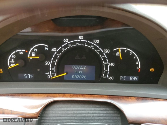 2006 Mercedes-Benz S-Class 5.0L with VIN WDBNG75JX6A481081, listed as a Copart auction lot 88057695 with 87,876 mi miles and Clean Title. Bid and sale history available at carsss.com. Image 9.