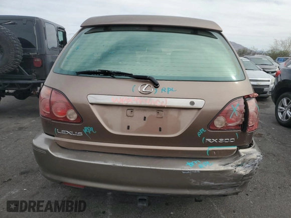 1999 Lexus RX 300 with VIN JT6HF10U1X0071946, listed as a Copart auction lot 53566055 with 133,138 mi miles and Salvage Title. Bid and sale history available at DreamBid. Image 6.