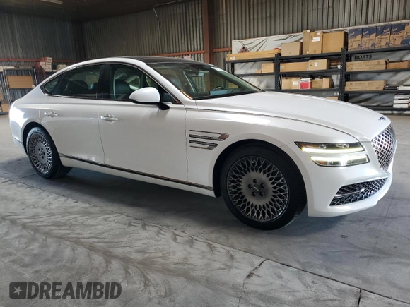 2022 Genesis G80 2.5T with VIN KMTGB4SC7NU092264, listed as a Copart auction lot 64142425 with 72,389 mi miles and Salvage title. Bid and sale history available at DreamBid. Image 4.