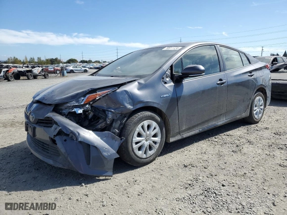 2019 Toyota Prius L Eco with VIN JTDKARFU6K3086954, listed as a Copart auction lot 70511124 with 0 mi miles and Salvage Title. Bid and sale history available at carsss.com. Image 1.