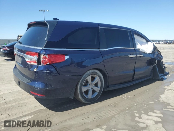 2019 Honda Odyssey EX-L with VIN 5FNRL6H71KB136550, listed as a Copart auction lot 48069595 with Not Provided miles and Salvage Title. Bid and sale history available at DreamBid. Image 3.