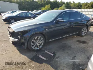 2018 Genesis G80 3.8L with VIN KMHGN4JE7JU282421, listed as a Copart auction lot 71377214 with 52,730 mi miles and Salvage Title. Bid and sale history available at carsss.com. Image 1.