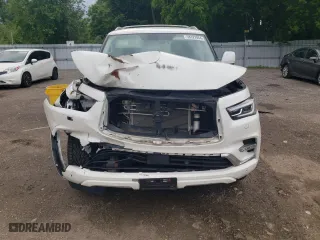 2018 Infiniti QX80 with VIN JN8AZ2NE7J9194411, listed as a Copart auction lot 58327864 with 0 mi miles and Salvage Title. Bid and sale history available at carsss.com. Image 5.