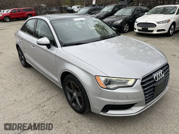 2016 Audi A3 2.0T Premium with VIN WAUB8GFF3G1038409, listed as a IAAI auction lot 42143505 with 182,222 mi miles. Bid and sale history available at carsss.com. Image 1.
