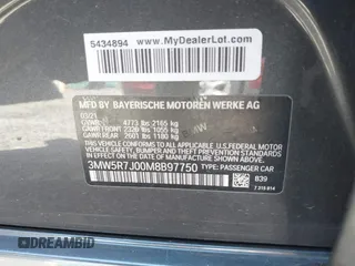 2021 BMW 3 Series 330i xDrive with VIN 3MW5R7J00M8B97750, listed as a IAAI auction lot 41810399 with 60,771 mi miles and . Bid and sale history available at DreamBid. Image 9.