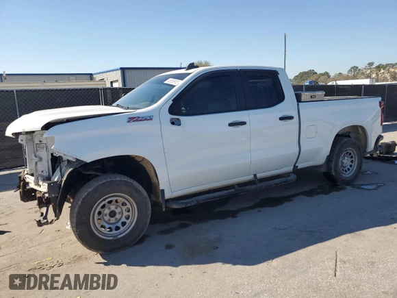2021 Chevrolet Silverado 1500 Work Truck with VIN 1GCRYAEF4MZ331779, listed as a Copart auction lot 46589905 with 97,701 mi miles and Salvage Title. Bid and sale history available at DreamBid. Image 1.