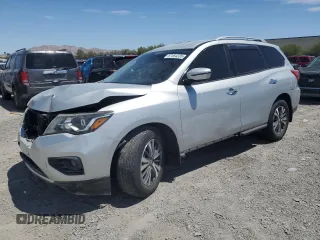 2017 Nissan Pathfinder SV z VIN 5N1DR2MN0HC607708, wystawiony jako Copart lot #57464335 z przebiegiem 100 902 mil mil oraz Szkoda całkowita • Salvage title. Historia ofert i sprzedaży dostępna na DreamBid. Obrazek 1.