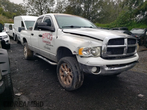 2003 Dodge Ram 2500 ST with VIN 3D7KU28CX3G850750, listed as a Copart auction lot 46476594 with 0 mi miles and Non Repairable. Bid and sale history available at carsss.com. Image 4.