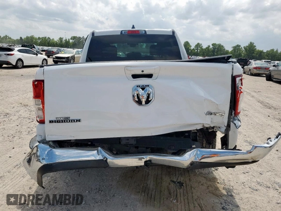 2022 Ram 1500 Big Horn with VIN 1C6RRFFG2NN349716, listed as a Copart auction lot 58386555 with Not provided miles and Salvage title. Bid and sale history available at DreamBid. Image 6.