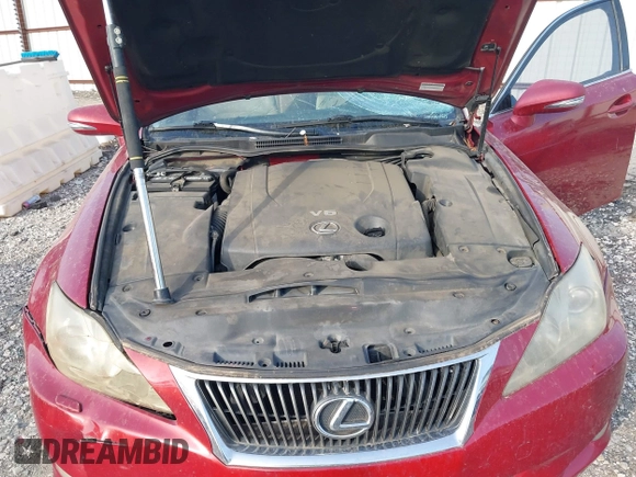 2009 Lexus IS with VIN JTHCK262492032459, listed as a IAAI auction lot 41883677 with 187,740 mi miles. Bid and sale history available at carsss.com. Image 10.