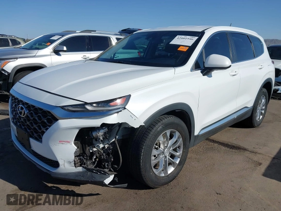 2020 Hyundai Santa Fe SE with VIN 5NMS23AD1LH197383, listed as a IAAI auction lot 42001946 with 47,844 mi miles. Bid and sale history available at carsss.com. Image 6.