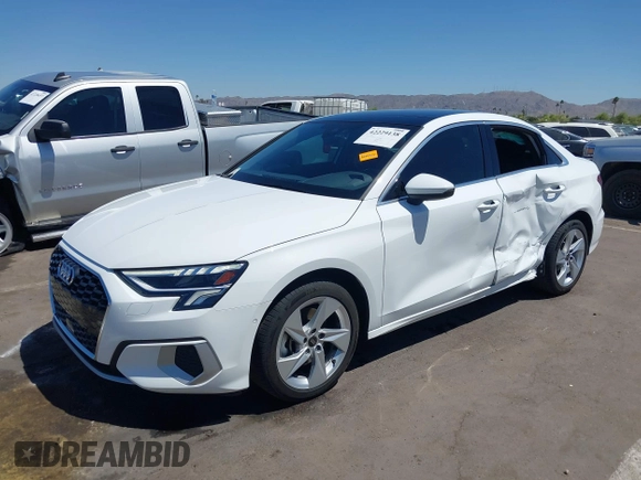 2023 Audi A3 Premium with VIN WAUAUDGY9PA128136, listed as a IAAI auction lot 42229138 with 24,147 mi miles and . Bid and sale history available at DreamBid. Image 17.