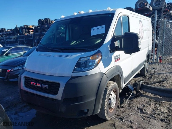 2022 Ram ProMaster Cargo Van with VIN 3C6LRVAG8NE124566, listed as a IAAI auction lot 41328160 with 46,550 mi miles. Bid and sale history available at carsss.com. Image 12.