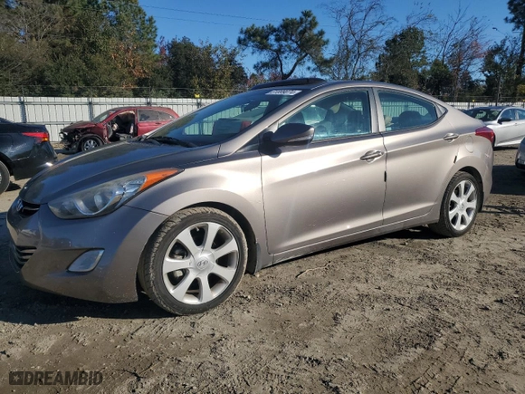 2013 Hyundai Elantra GLS PZEV with VIN 5NPDH4AE1DH217707, listed as a Copart auction lot 81899074 with 144,437 mi miles and Salvage Title. Bid and sale history available at carsss.com. Image 1.