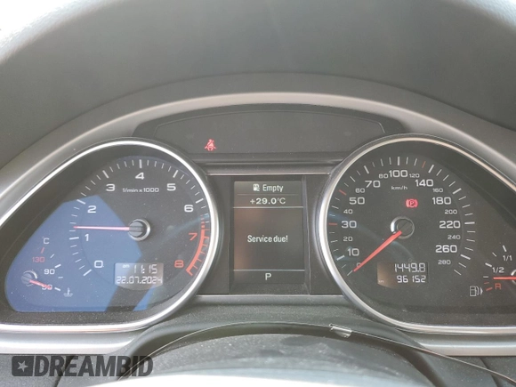 2015 Audi Q7 3.0L with VIN WA1CGCFE6FD026921, listed as a Copart auction lot 63075184 with 96,152 mi miles and Salvage Title. Bid and sale history available at carsss.com. Image 9.