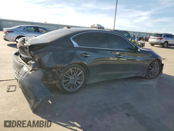 2019 Infiniti Q50 RED SPORT 400 with VIN JN1FV7APXKM761004, listed as a Copart auction lot 80199764 with 88,593 mi miles and Salvage Title. Bid and sale history available at carsss.com. Image 3.